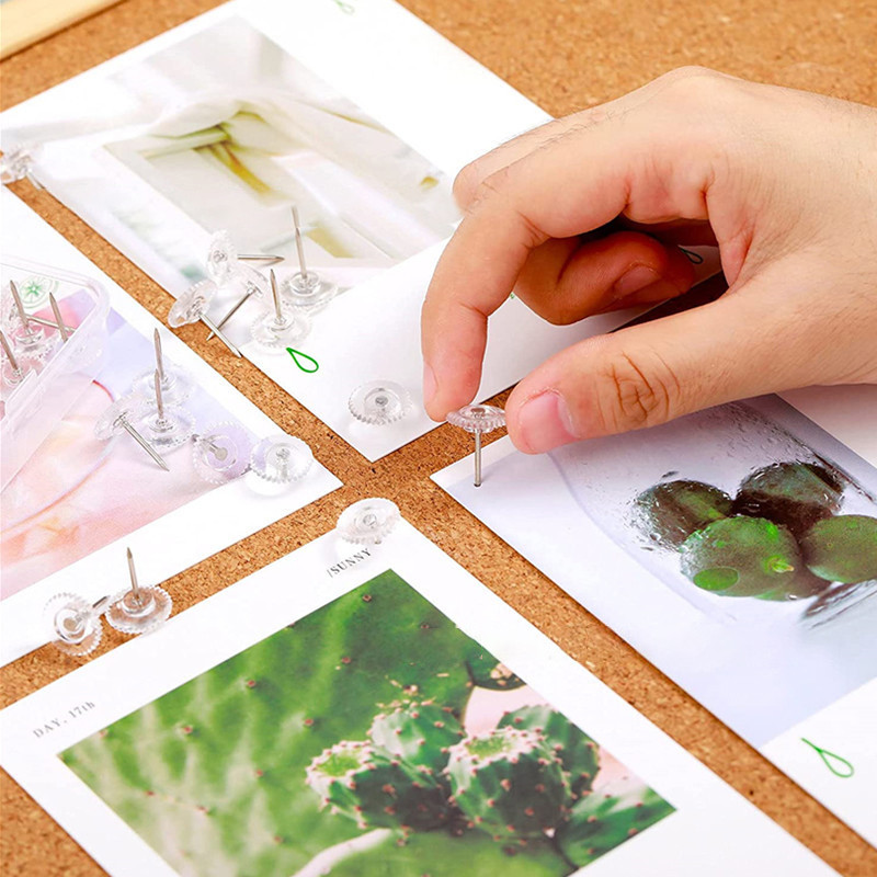 100 бр. Прозрачни щифтове за карти Многофункционални щифтове, подобни на зъбни колела, Декоративни щифтове