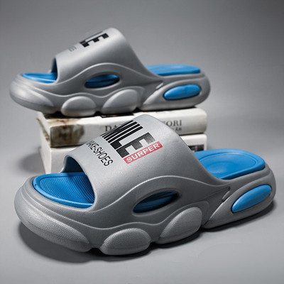 Мъжки чехли 5 см платформа Мъжки меки чехли с въздушна възглавница Eva Дамски чехли Модни джапанки Външни обувки Летни сандали