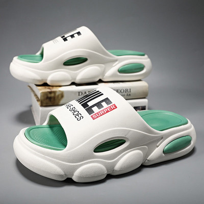 Мъжки чехли 5 см платформа Мъжки меки чехли с въздушна възглавница Eva Дамски чехли Модни джапанки Външни обувки Летни сандали