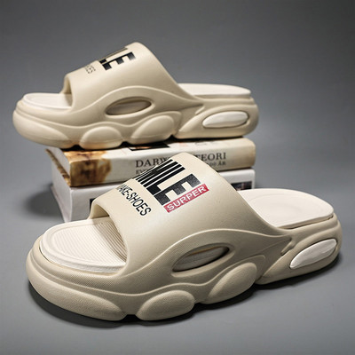 Мъжки чехли 5 см платформа Мъжки меки чехли с въздушна възглавница Eva Дамски чехли Модни джапанки Външни обувки Летни сандали