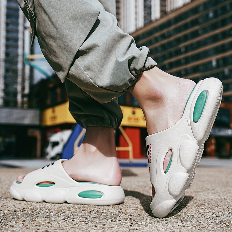 Мъжки чехли 5 см платформа Мъжки меки чехли с въздушна възглавница Eva Дамски чехли Модни джапанки Външни обувки Летни сандали