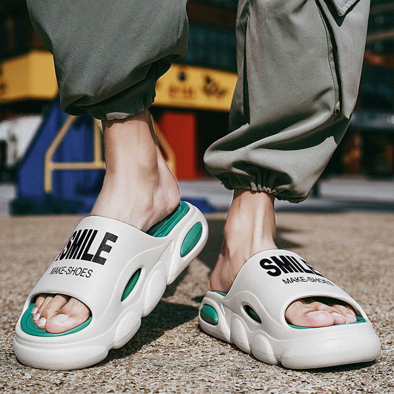 Мъжки чехли 5 см платформа Мъжки меки чехли с въздушна възглавница Eva Дамски чехли Модни джапанки Външни обувки Летни сандали