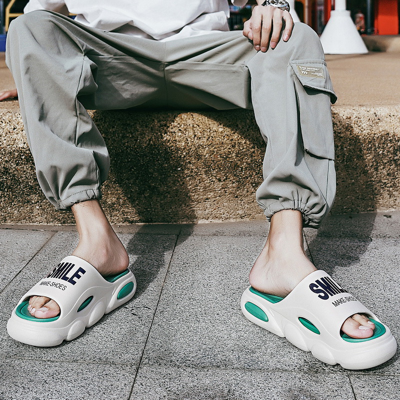 Мъжки чехли 5 см платформа Мъжки меки чехли с въздушна възглавница Eva Дамски чехли Модни джапанки Външни обувки Летни сандали
