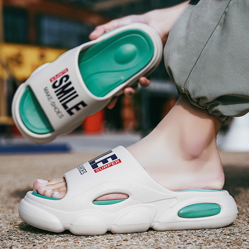 Мъжки чехли 5 см платформа Мъжки меки чехли с въздушна възглавница Eva Дамски чехли Модни джапанки Външни обувки Летни сандали