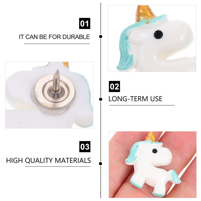 10 бр. Карикатура от смола Thumbtack Menu Pushpin Photo Calendar Mini Decor Cork Board Memo Paper DIY Office