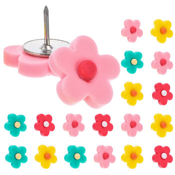 20 бр. Thumbtack Bulletin Board Decor Декоративни щифтове The Flowers Map Pins Пластмасови Push Office Деликатни игли