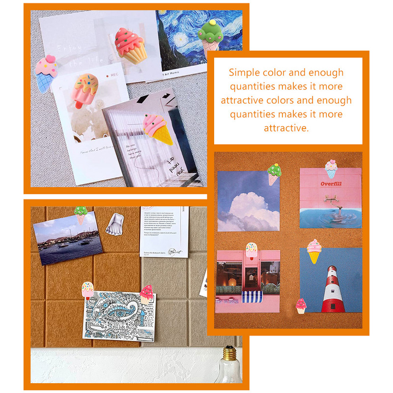 15 tk küünte aksessuaarid jäätise nööpnõela kujuga pöidlakujulised nööpnõelad lühikesed juuksekaardid vaigust kirjutuslaud naistele kompaktsed nööpnõelad reisimiseks