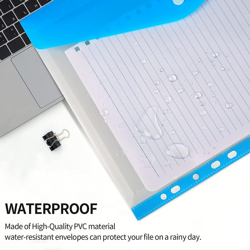 Размер A4 Пластмасови папки с файлове Портфейли Цветни файлове с документи Пликове Чанти за училище Офис Дома Побира 200 плюс листа A4