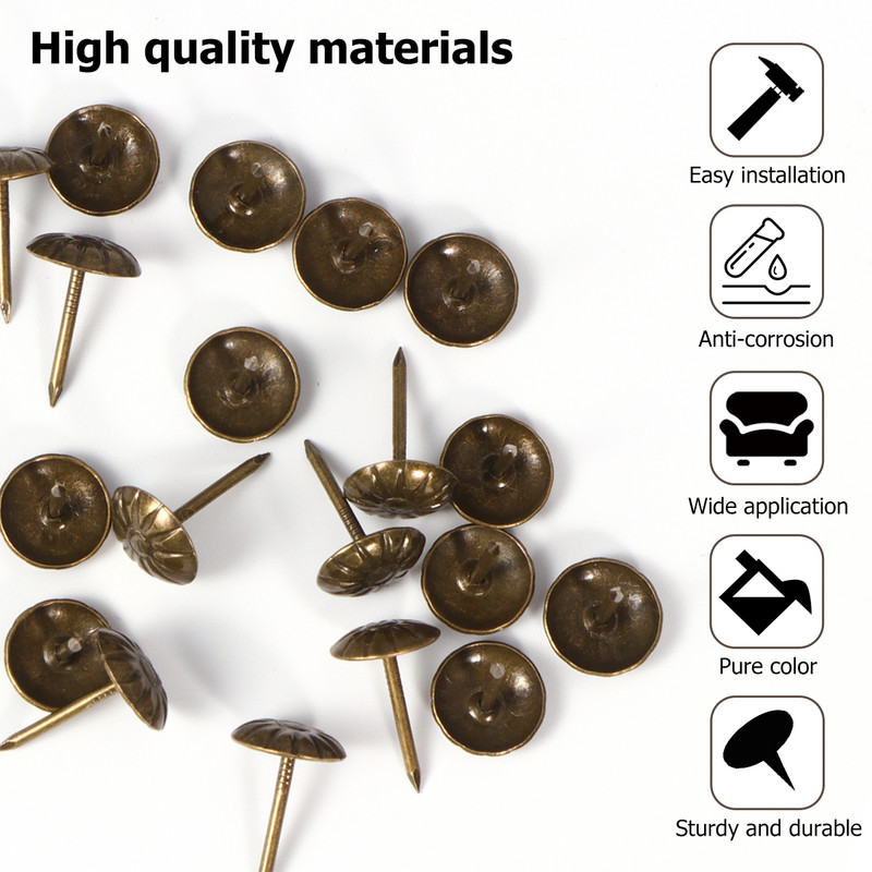 100 vnt. Dekoratyviniai smeigtukai Daisy Apmušalai Smeigtukai Baldai Apmušalų Vinys Baldams, Namų dekoravimui