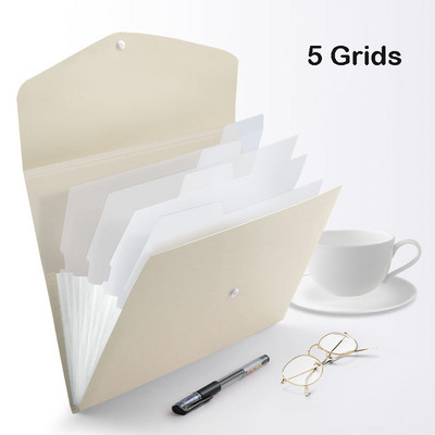 Хартия A4/A3/B5 Мултифункционална папка с 13 решетки Папка за ръчни файлове Органайзер Държач за съхранение Инструменти за съхранение на офис документи