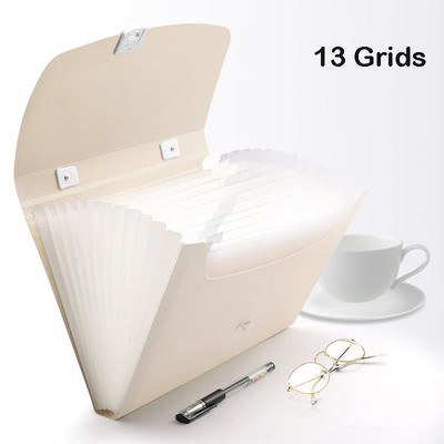 Хартия A4/A3/B5 Мултифункционална папка с 13 решетки Папка за ръчни файлове Органайзер Държач за съхранение Инструменти за съхранение на офис документи