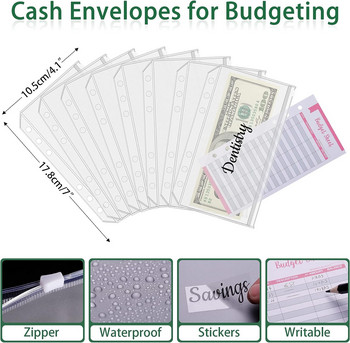 Πράσινη βιβλιοδεσία προϋπολογισμού με φάκελο με φερμουάρ, βιβλιοδεσία A6, φάκελος μετρητών προϋπολογισμού, οργάνωση χαρτονομισμάτων μετρητών, σχέδιο προϋπολογισμού εξοικονόμησης