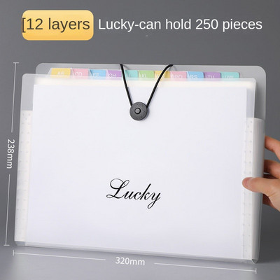 Прозрачна папка за вмъкване на файлове A4 Чанта за документи Многопластов разширяващ се портфейл Държач за папки Органайзер за училищни канцеларски материали