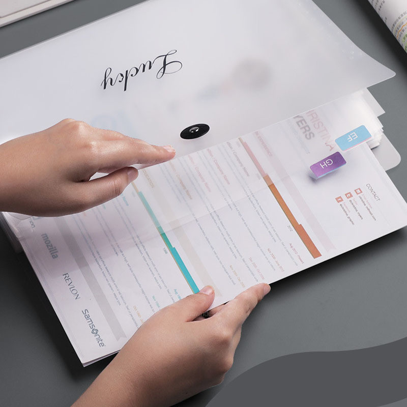 Прозрачна папка за вмъкване на файлове A4 Чанта за документи Многопластов разширяващ се портфейл Държач за папки Органайзер за училищни канцеларски материали