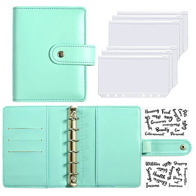 A7 Biudžeto planuotojas Pinigų vokas Sutaupyti pinigai 6 skylių segtuvas finansų valdymui Laisvų lapų nešiojamojo kompiuterio segtuvo korpusas