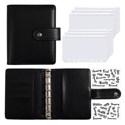 A7 Biudžeto planuotojas Pinigų vokas Sutaupyti pinigai 6 skylių segtuvas finansų valdymui Laisvų lapų nešiojamojo kompiuterio segtuvo korpusas