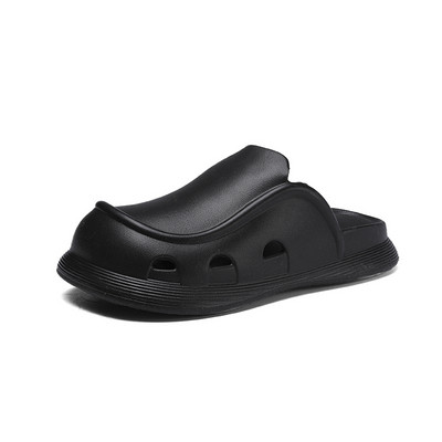 Чехли за мъже Нови летни модни дизайнерски обувки на платформа Baotou Ежедневни плажни обувки на открито Вътрешни домашни чехли с кръгли пръсти