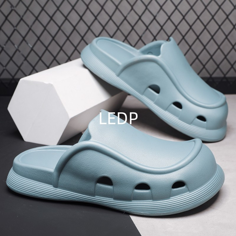 Чехли за мъже Нови летни модни дизайнерски обувки на платформа Baotou Ежедневни плажни обувки на открито Вътрешни домашни чехли с кръгли пръсти