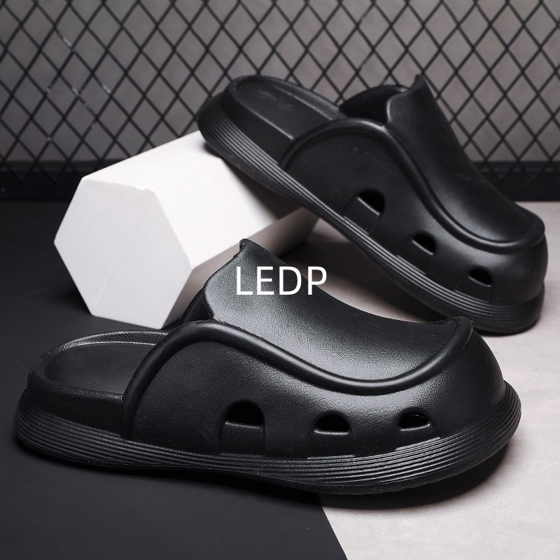 Чехли за мъже Нови летни модни дизайнерски обувки на платформа Baotou Ежедневни плажни обувки на открито Вътрешни домашни чехли с кръгли пръсти