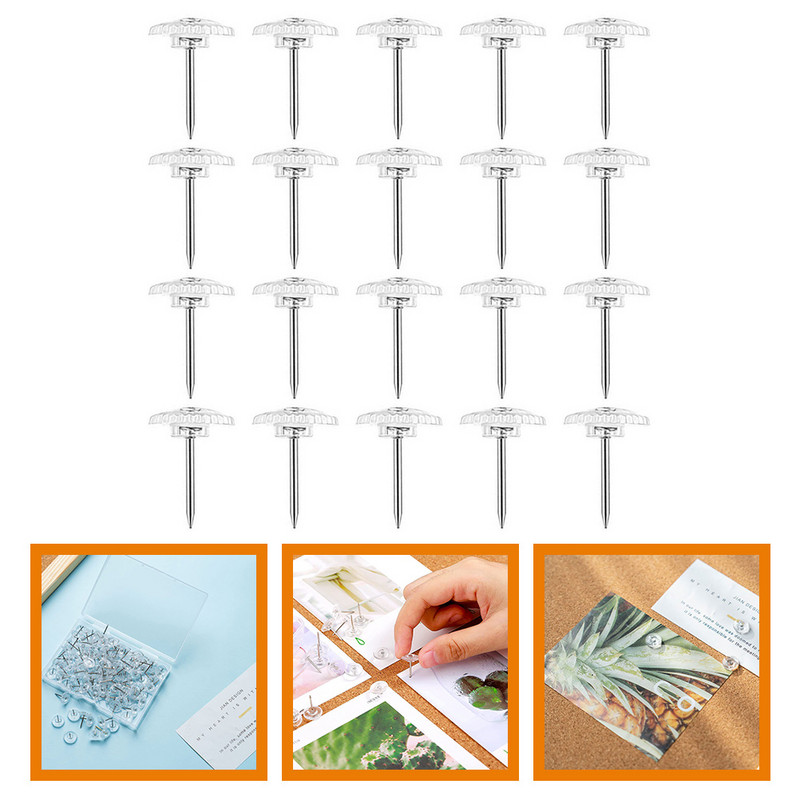Карта Pushpin Сладки игли Коркова дъска Pushpins Декоративни щипки за палци Булетин щифтове