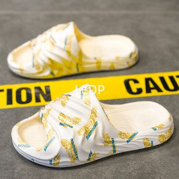 Нови чехли Мъжки модни летни обувки за мързелива двойка с дупки Външни ежедневни плажни плоски обувки Вътрешна къща на платформа Мъжки чехли с желе