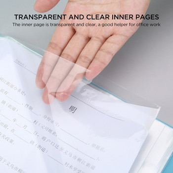 A4 Прозрачна папка Многопластова информационна книга с незакрепени листове Тестови работи за студенти Организирайте и съхранявайте канцеларски материали с голям капацитет