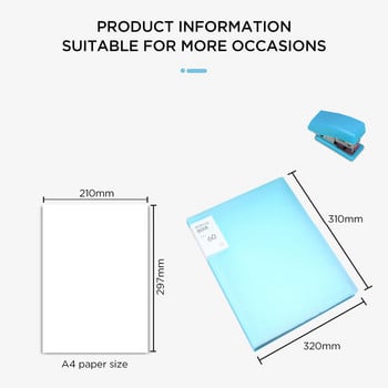 Διαφανής φάκελος A4 Multi-layer Loose-Leaf Information Book Test papers Student Οργάνωση και αποθήκευση γραφικής ύλης μεγάλης χωρητικότητας