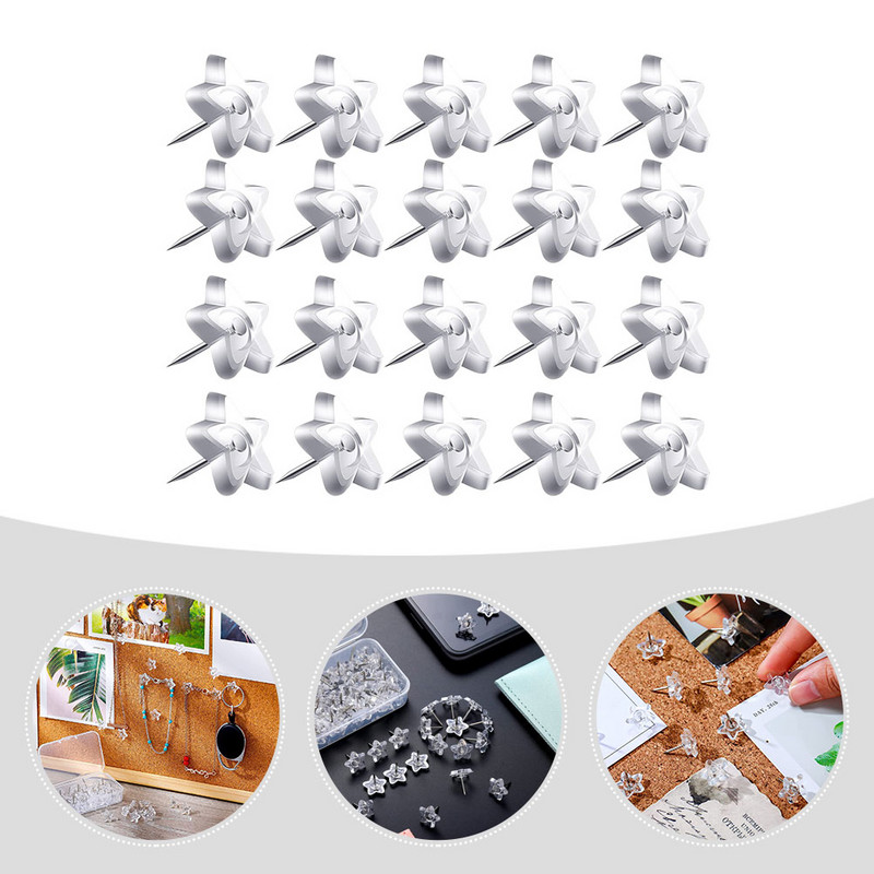 Декорацията на дома Прозрачна пентаграма Доставка за известие Декоративни игли Домакински принадлежности Тачки Офис звезден дизайн