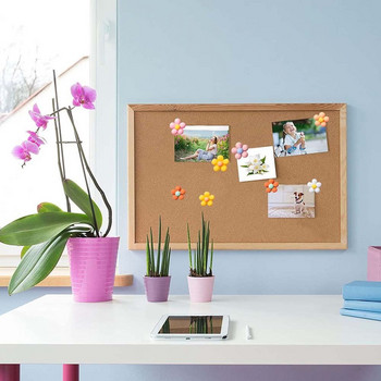 Boho Daisy Flower Cork Καρφίτσες Αξεσουάρ Χαριτωμένα πολύχρωμα Pushpins διακοσμητικές καρφίτσες γραφείου