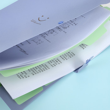 A4 Разгъващ се държач за файлове Бутон за закопчаване PVC класифицирани документи Джобна торбичка за файлове Чанта за файлове Офис канцеларски материали Органайзер за бюро