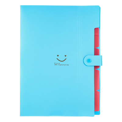 A4 Разгъващ се държач за файлове Бутон за закопчаване PVC класифицирани документи Джобна торбичка за файлове Чанта за файлове Офис канцеларски материали Органайзер за бюро