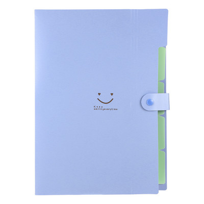 A4 Разгъващ се държач за файлове Бутон за закопчаване PVC класифицирани документи Джобна торбичка за файлове Чанта за файлове Офис канцеларски материали Органайзер за бюро