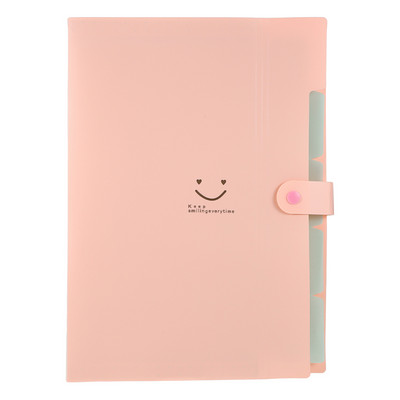 A4 Разгъващ се държач за файлове Бутон за закопчаване PVC класифицирани документи Джобна торбичка за файлове Чанта за файлове Офис канцеларски материали Органайзер за бюро