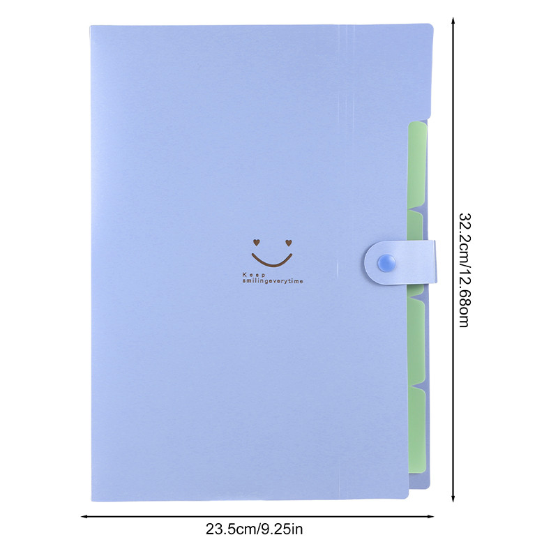 A4 Разгъващ се държач за файлове Бутон за закопчаване PVC класифицирани документи Джобна торбичка за файлове Чанта за файлове Офис канцеларски материали Органайзер за бюро