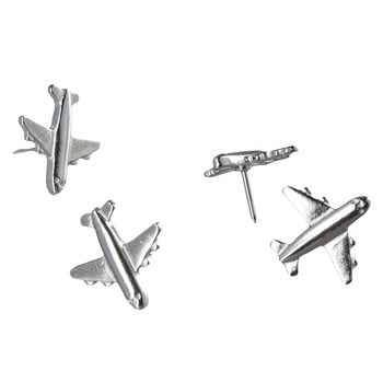 Ασημί χρώμα Αεροπλάνο Pushpins Home Push Pins Airplane Thumb Tacks Cork