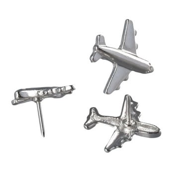 Ασημί χρώμα Αεροπλάνο Pushpins Home Push Pins Airplane Thumb Tacks Cork