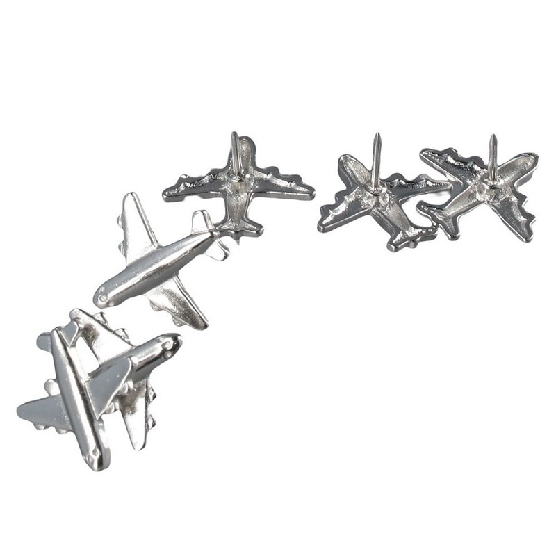 Сребърни цветни щифтове за самолети Домашни щифтове за щифтове Самолетни щифтове Корк