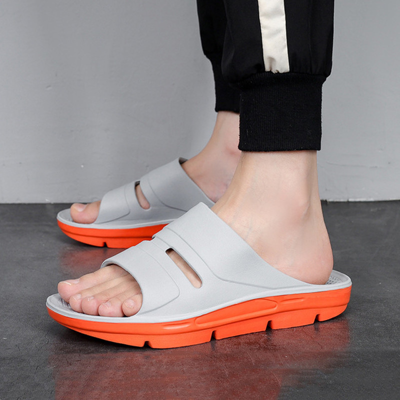 Летни мъжки чехли EVA Плажни обувки с лека дебела подметка Чехли с арка Поглъщане на удари Голям размер EUR 38-49