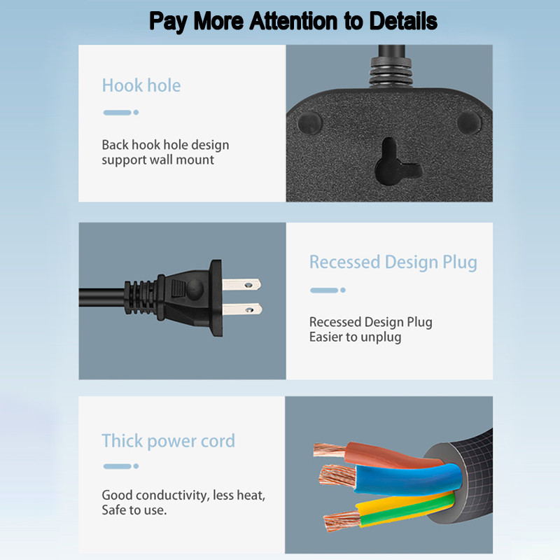 Универсален изход Захранващ разклонител Multiprise Разширение за интелигентен дом Електрически контакт с кабел USB AC Отделно управление Адаптер за зарядно устройство
