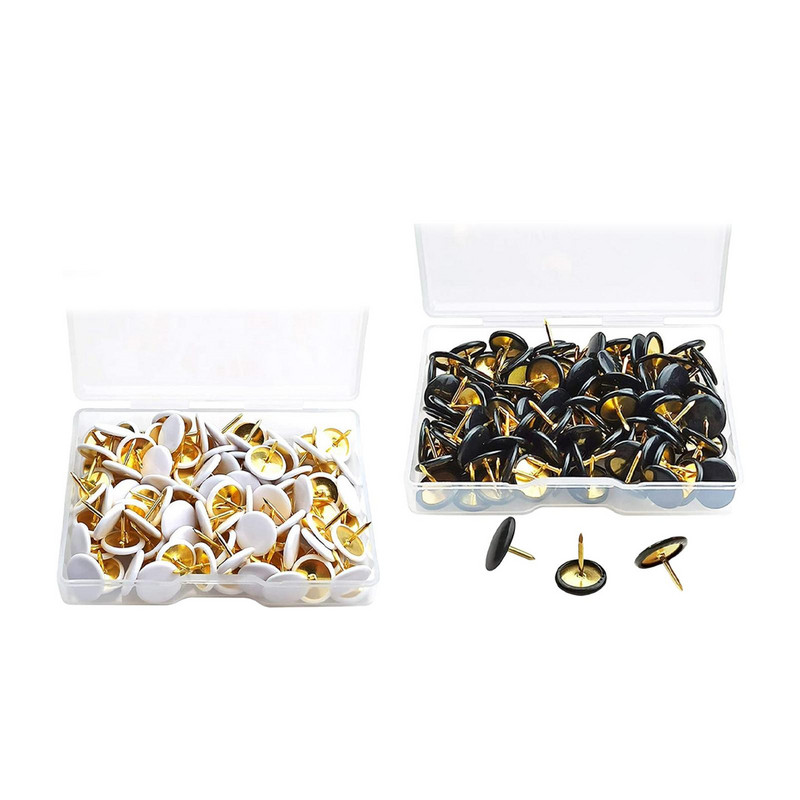 200Pcs Коркови дъски Thumb Tacks Decor Project Picture Travel Marker Push Pins for Crafts Project Home Office Learning