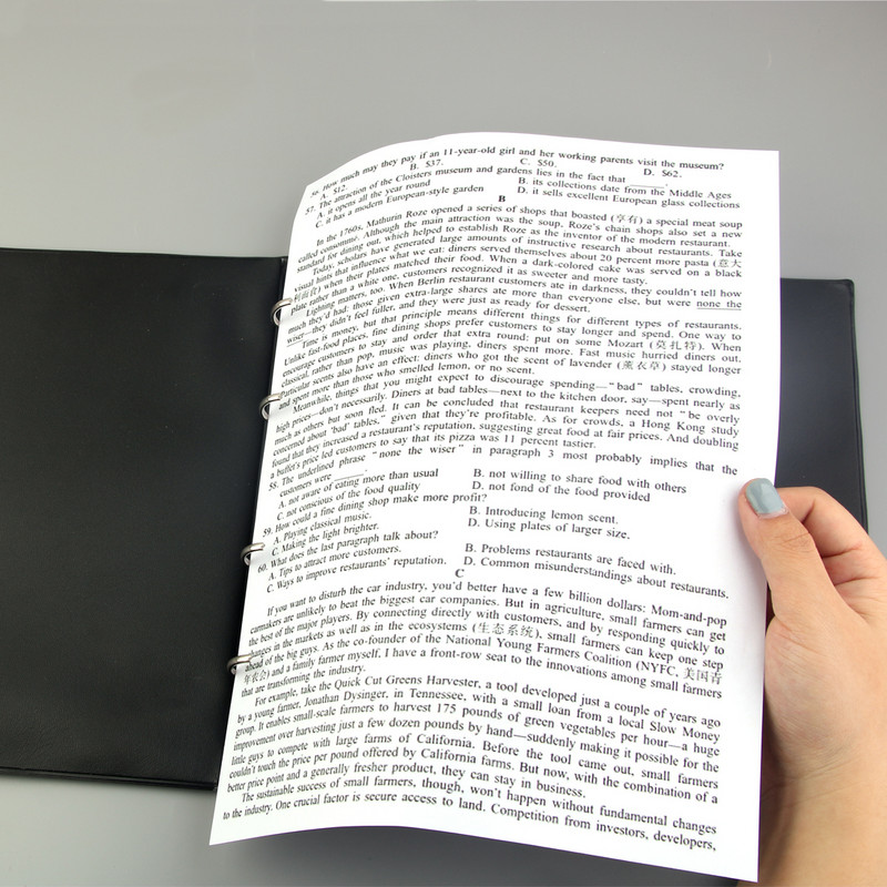 MOTARRO 1 бр. папки с файлове 4 папки с кръгли пръстени Поставка за файлове с незалепващо подвързване Тетрадки за бизнес и училище Офис консумативи