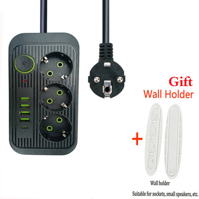 ЕС гнездо с 3 USB зареждания за телефони IPAD адаптер 2500 W EU RUS щепсел за разклонител 250 V корейски интелигентен щепсел 1.8M удължителен кабел