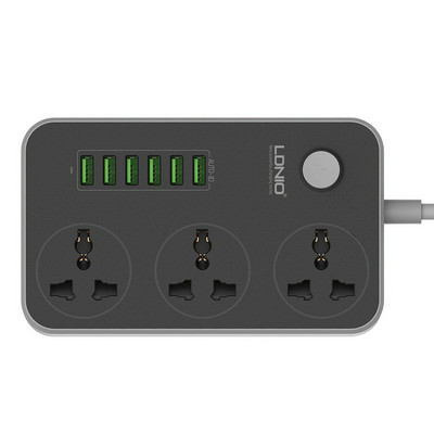 LDNIO 2020 EU/ UK/US/ щепсел Превключвател на захранващата платка 4 гнезда 4 USB електрически контакта Щепселна платка 2M линеен кабел Защита от пренапрежение