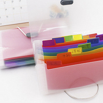 13 джоба Орган Преносим A6 Rainbow Разширяваща се файлова папка Офис Органайзер Поставка за документи Чанта Кутия за съхранение на сметки 1 бр.