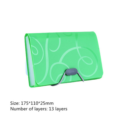 6 värvi B5 failikaust dokumendikott faili hoiukotid 13 taskut multifunktsionaalne kaardihoidja arve laiendav kaust