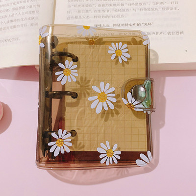 Cute Daisy 3 Holes Notebook Loose Leaf Notepad Ring Binder Ръчна книга Mini Planner Училищни канцеларски принадлежности