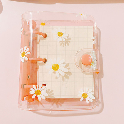 Cute Daisy 3 Holes Notebook Loose Leaf Notepad Ring Binder Ръчна книга Mini Planner Училищни канцеларски принадлежности