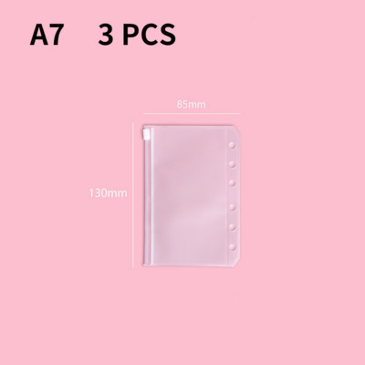 A5/A6/A7 segtuvas Laisvų lapų PVC laikymo maišelis Skaidrus lipdukas Bilietų kortelės Grynieji Pinigai Stacionarus užtrauktuku Tvarkyklės krepšys