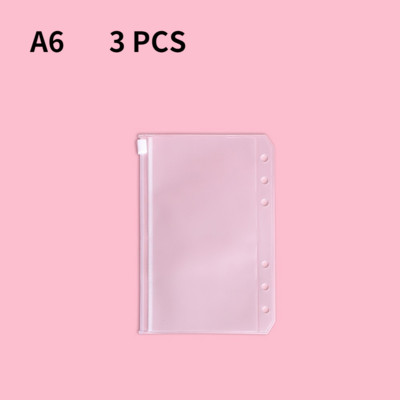 A5/A6/A7 segtuvas Laisvų lapų PVC laikymo maišelis Skaidrus lipdukas Bilietų kortelės Grynieji Pinigai Stacionarus užtrauktuku Tvarkyklės krepšys