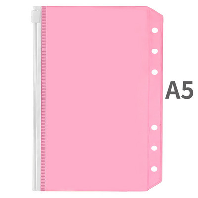 Джобове за класьори A5/A6 PVC чанта за класьори, цветни папки с цип за 6 пръстена, калъф за класьори, чанти за документи